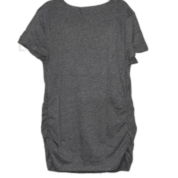 Set of 4 Maternity V-Neck Side Shirred Short Sleeve Tees Grey Small NWT - Picture 2 of 4